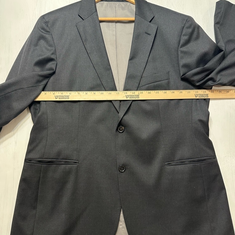 Hugo Boss Pasolini/Movie US 44S Blazer Jacket Super 100 Wool Gray Made in USA - Picture 4 of 15